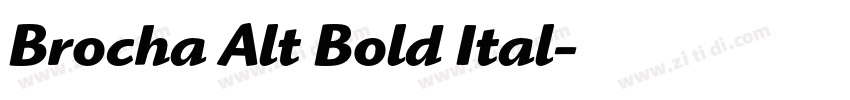 Brocha Alt Bold Ital字体转换